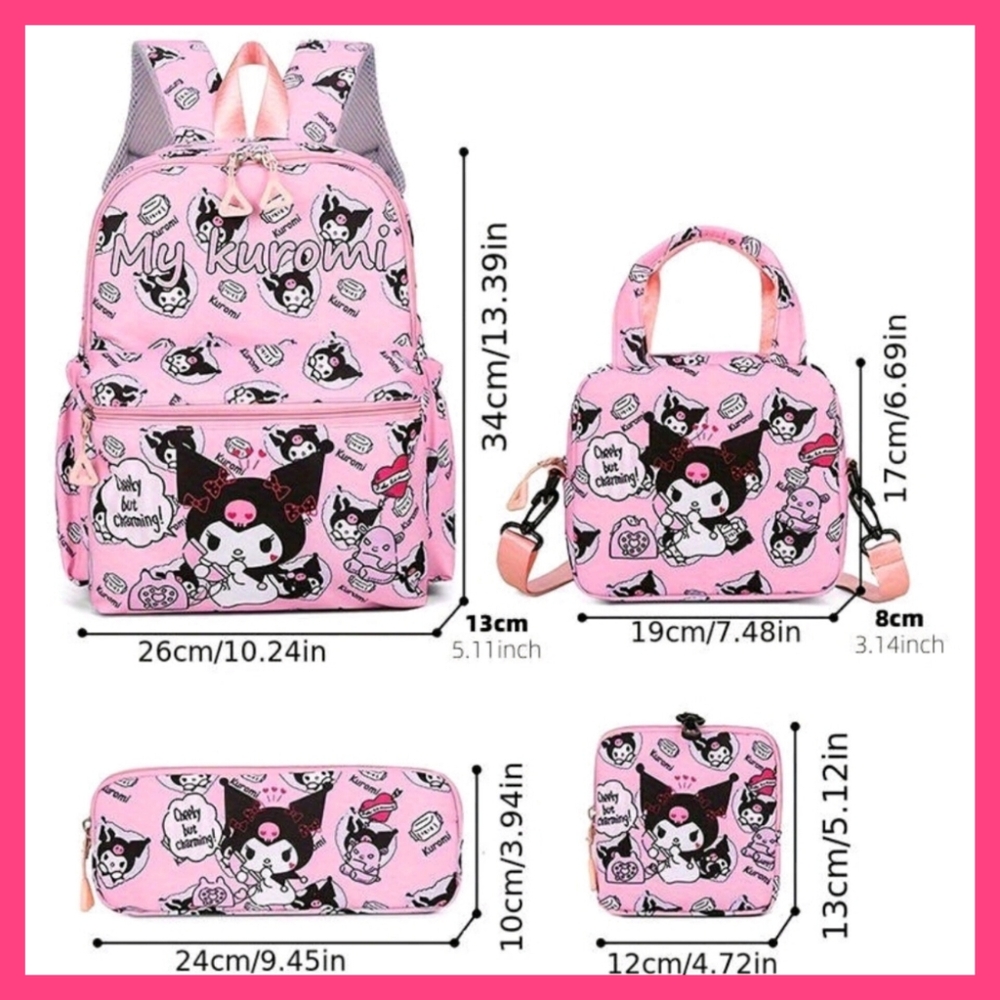 Hello Kitty Pink Backpack Set - Picture 3 of 8